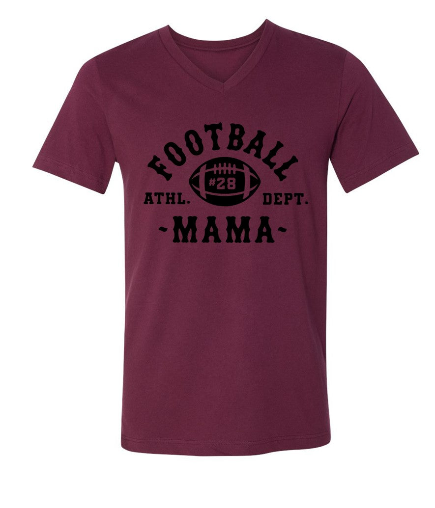 R/W - Football Mama on Maroon- Several Styles to Choose From!