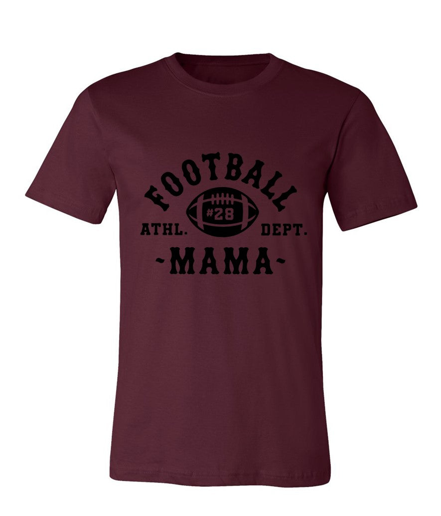 R/W - Football Mama on Maroon- Several Styles to Choose From!