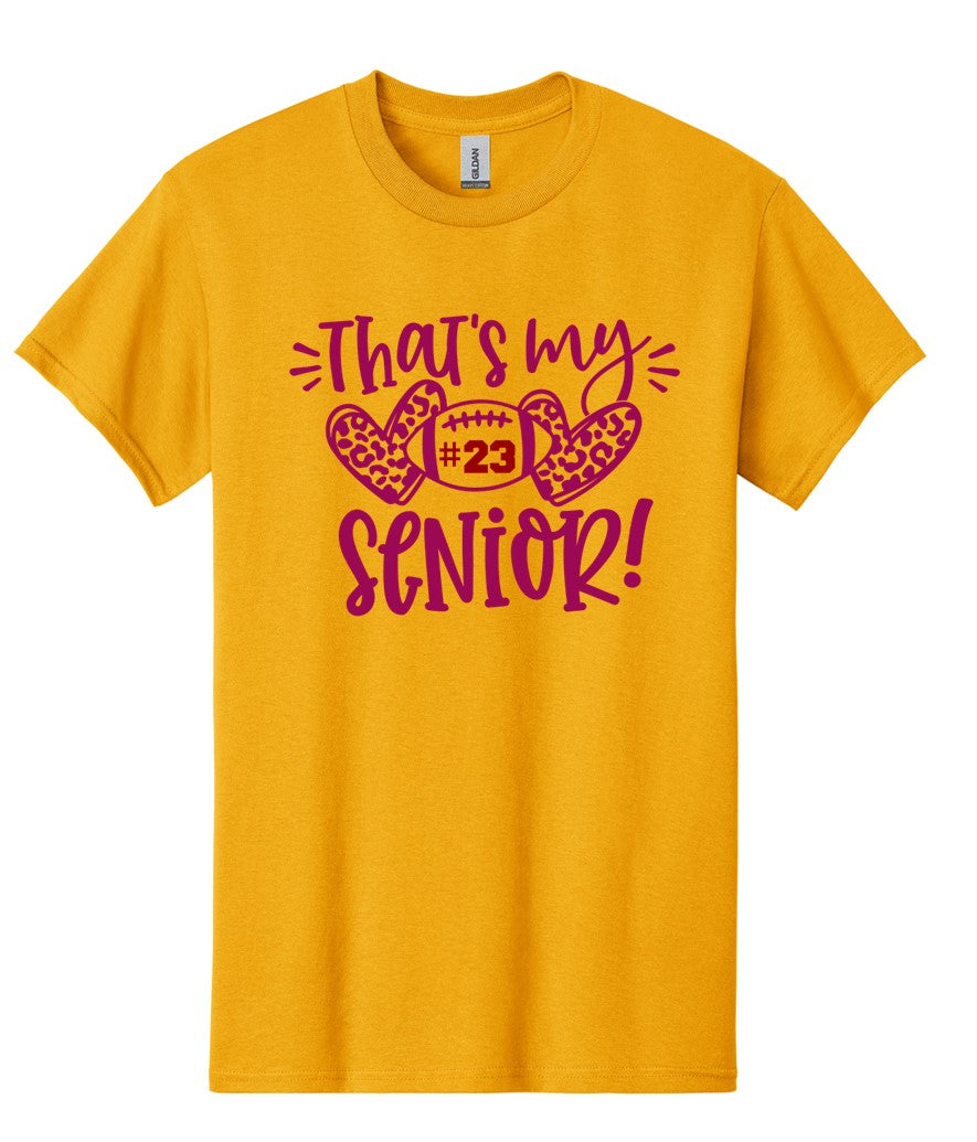 R/W - That's my Senior on Heather Mustard and Gold - Several Styles to Choose From!
