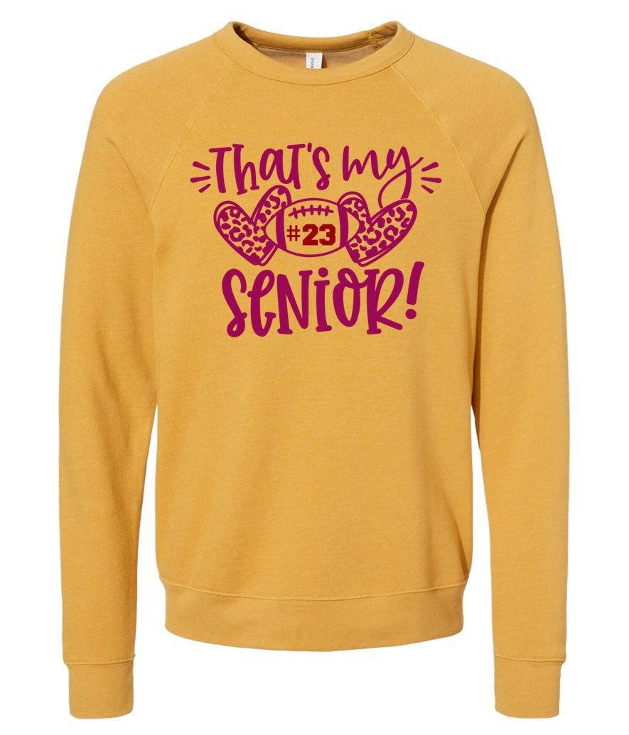 R/W - That's my Senior on Heather Mustard and Gold - Several Styles to Choose From!