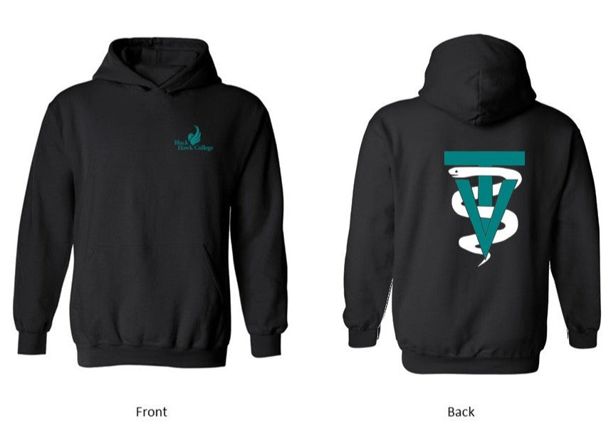 Black Hawk Pocket Logo with VT back design on Black - Several Styles to Choose From!