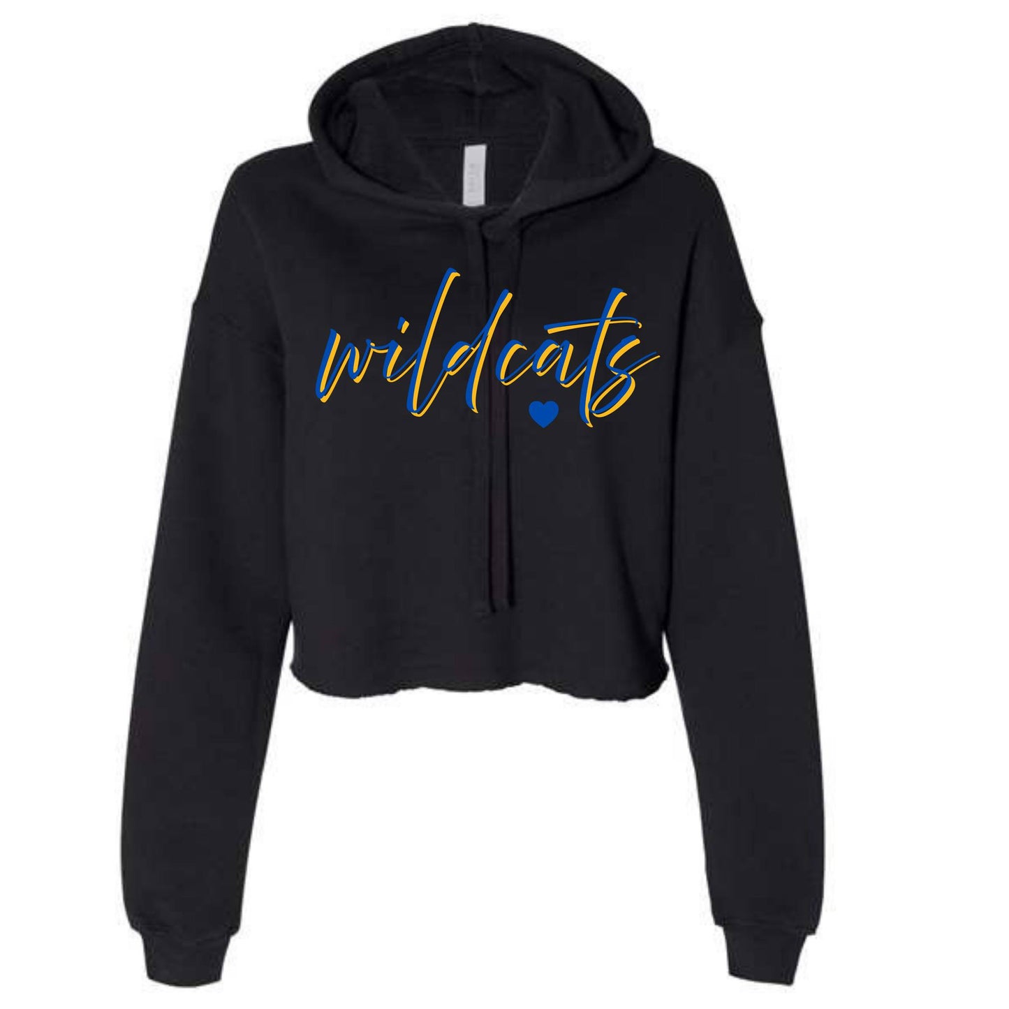 Wildcats Script- Black Cropped Hoodie- Several Styles to Choose From!