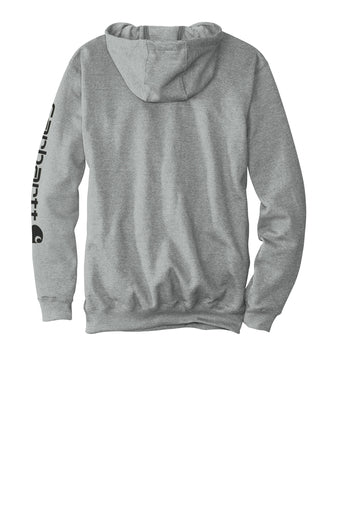Carhartt® Midweight Hooded Logo Sweatshirt - Heather Grey