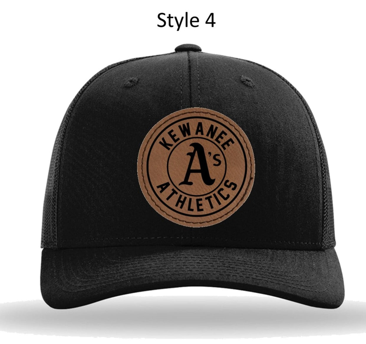 Kewanee A's - Richardson 112 Hats with Circle Patch on Front