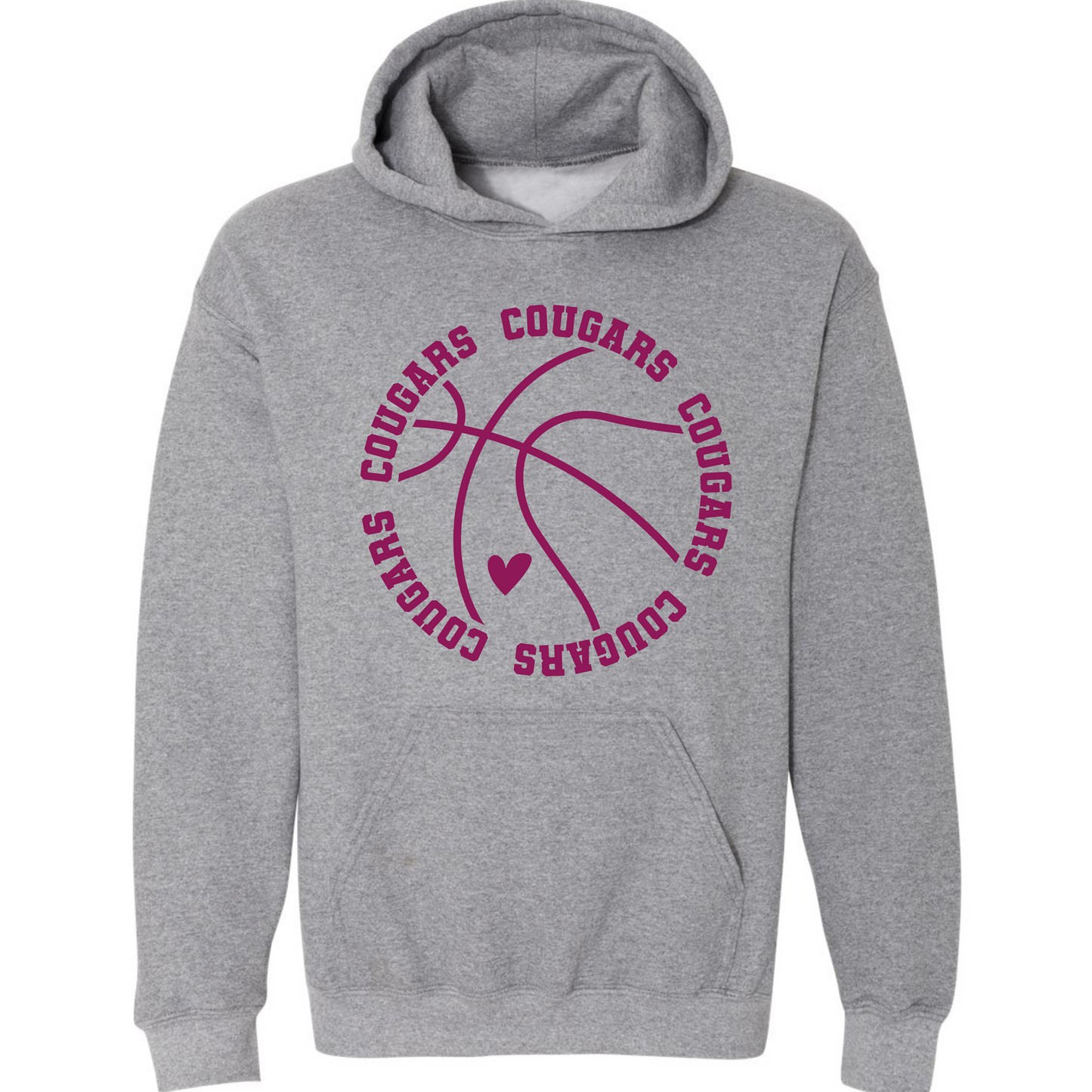 Cougars Basketball on Dark Gray- Several Styles to Choose From!