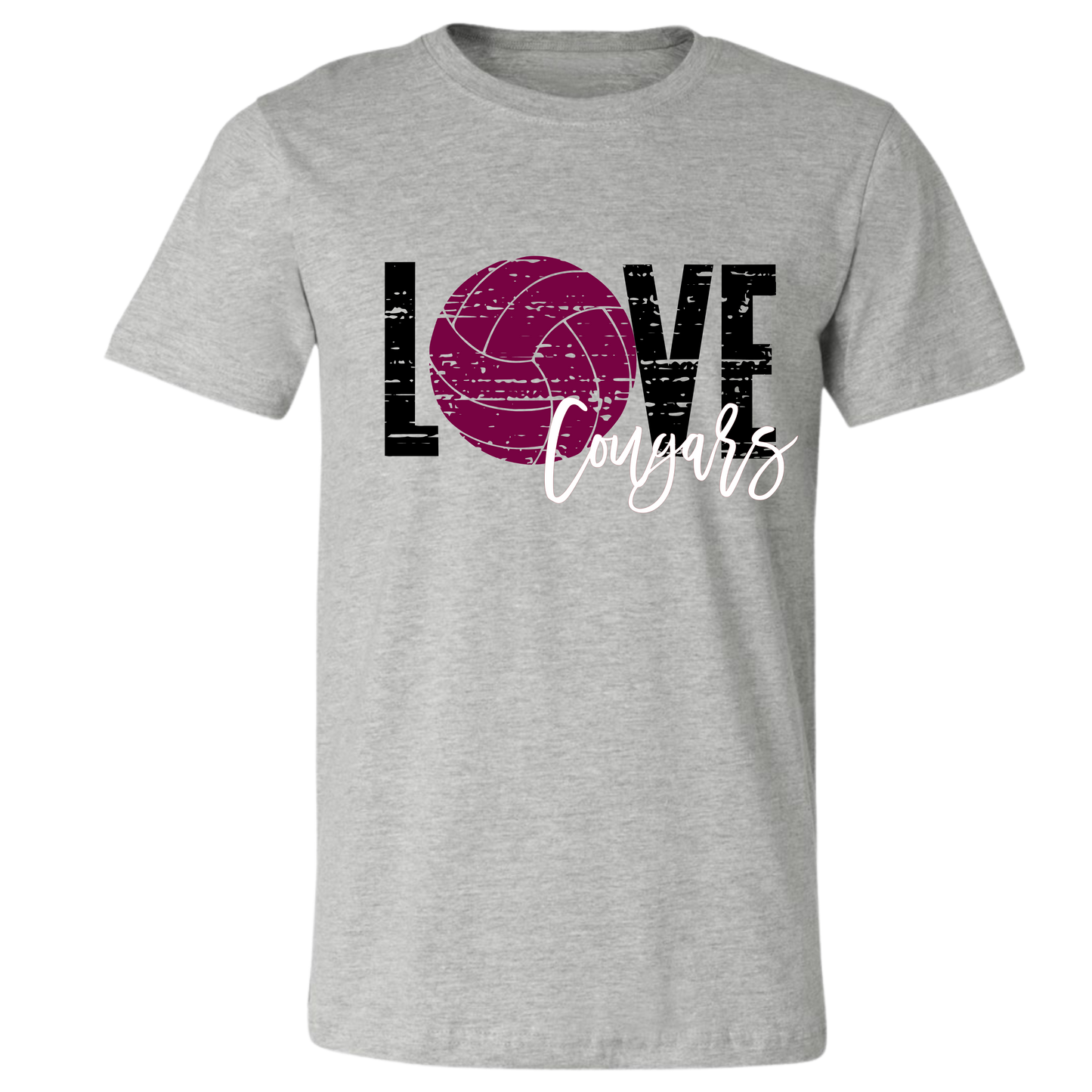 Cougars Volleyball on Light Gray- Several Styles to Choose From!