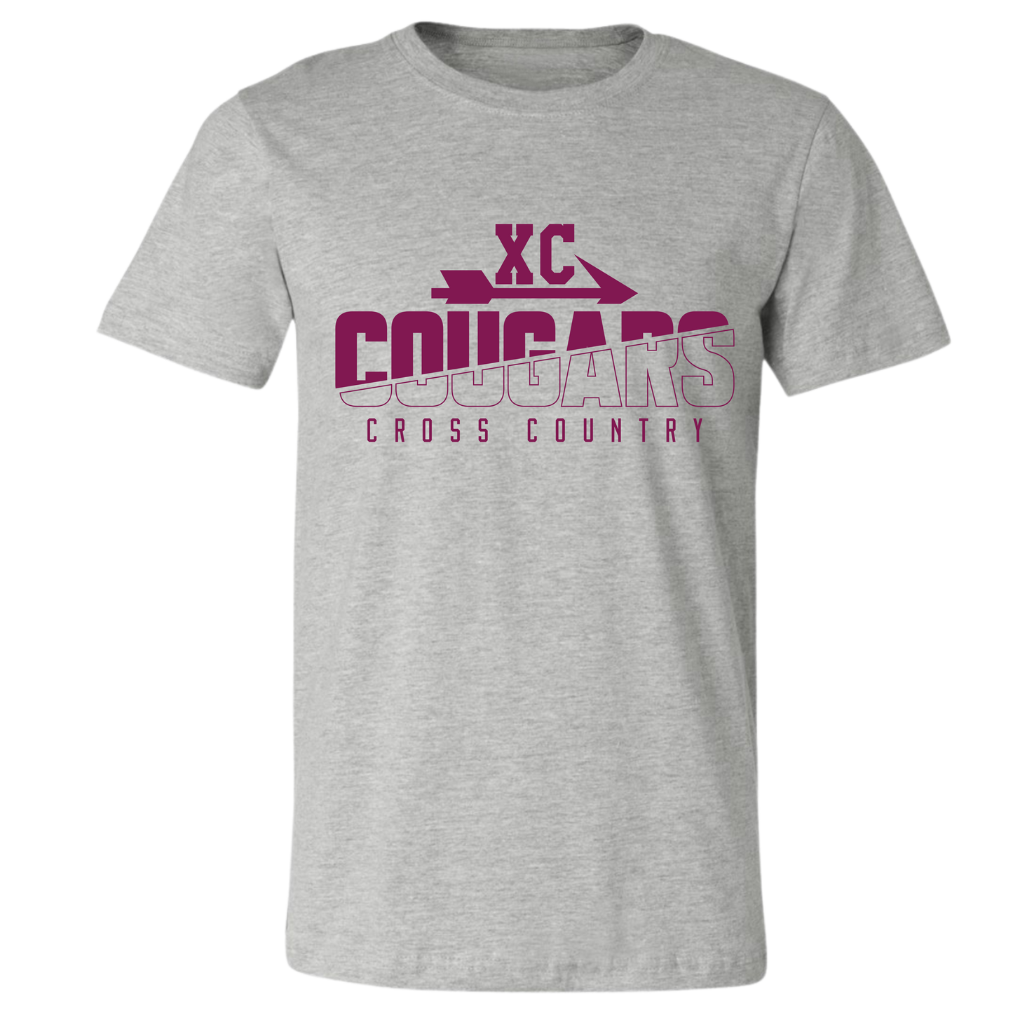 Cougars Cross Country on Light Gray- Several Styles to Choose From!