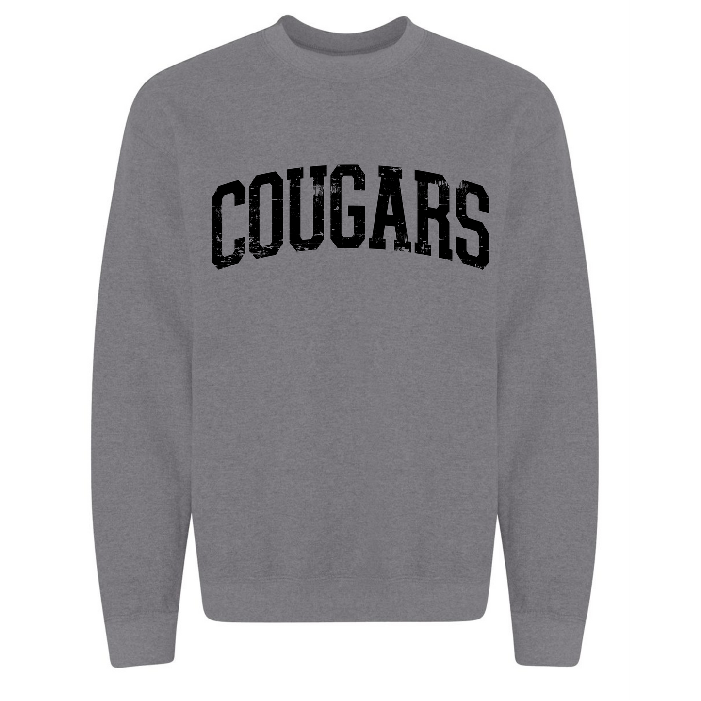 Cougars Varsity Distressed on Dark Gray- Several Styles to Choose From!