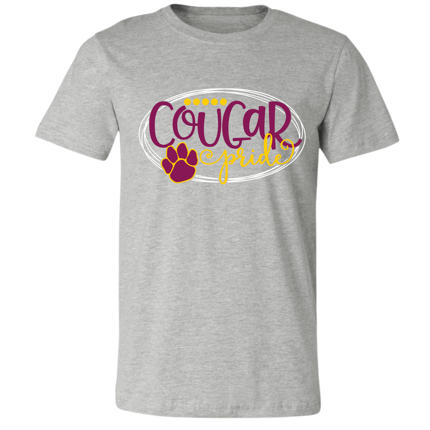 Cougars Pride on Light Gray- Several Styles to Choose From!