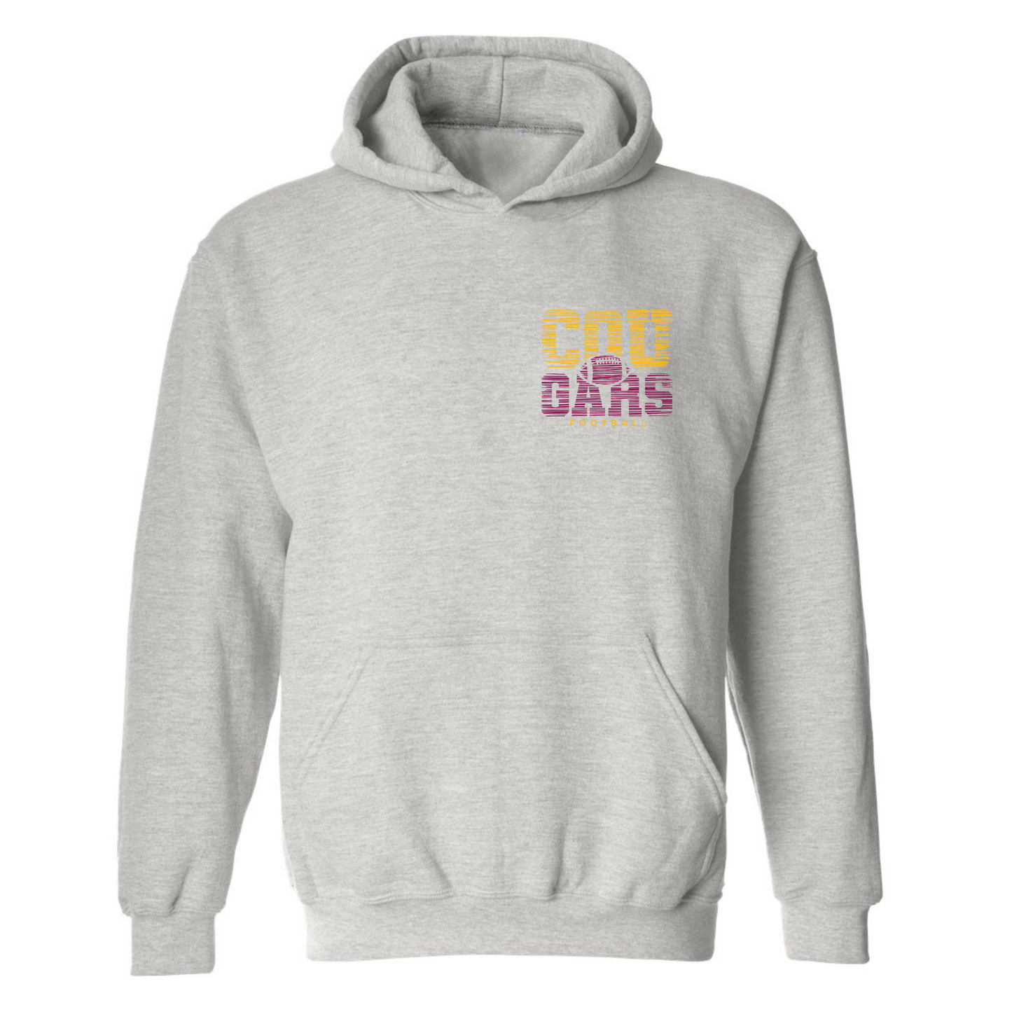 Cougars Football Stripes on LIght Gray (Front and Back Print)- Several Styles to Choose From!