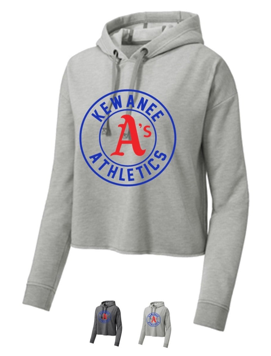 Kewanee A's - Crop Hooded Pullover