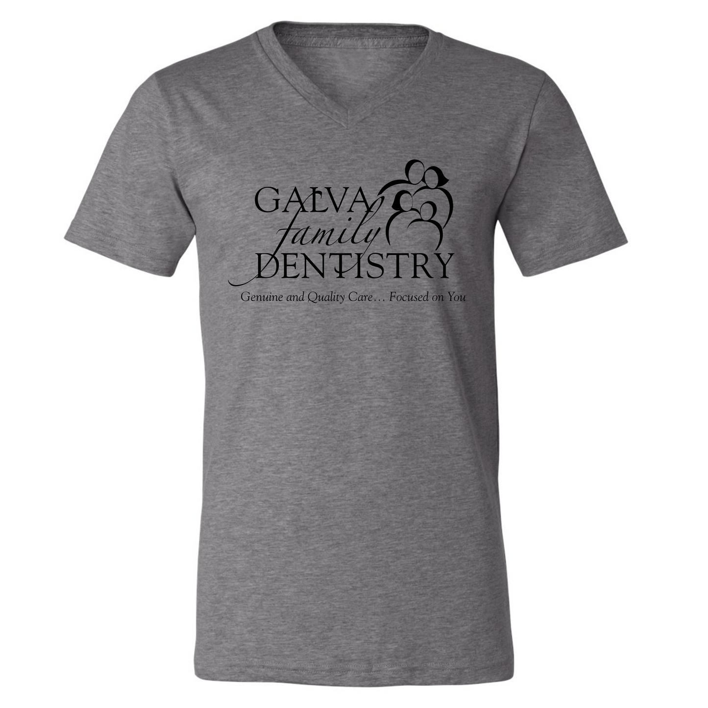 Galva Family Dentistry- Black Print- You pick the style and color of the top!
