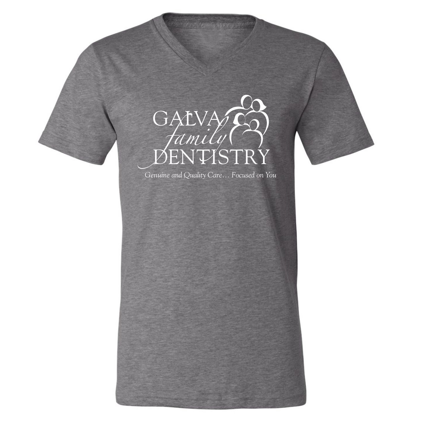 Galva Family Dentistry- White Print- You pick the style and color of the top!