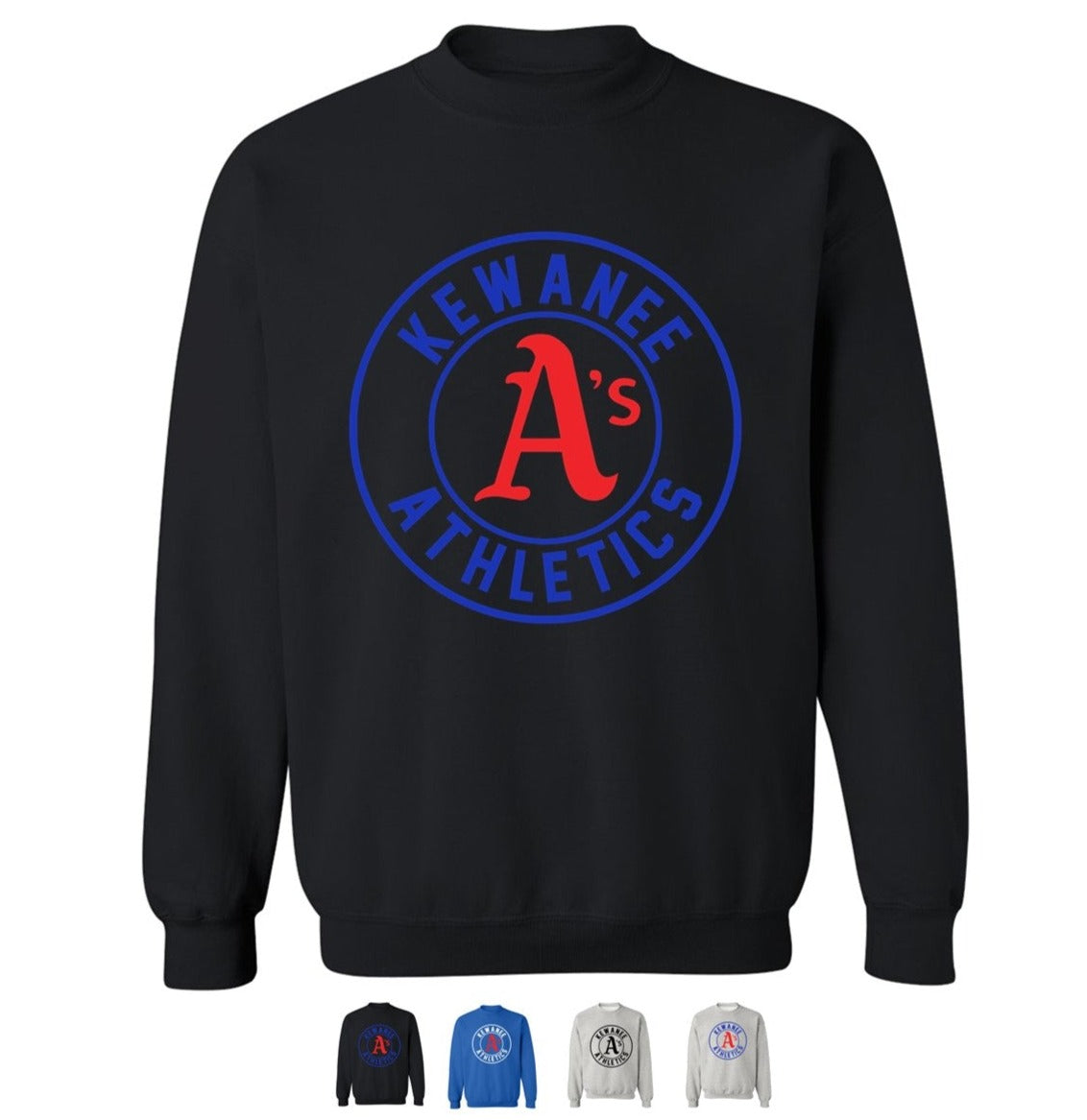 Kewanee A's - Crew Sweatshirt