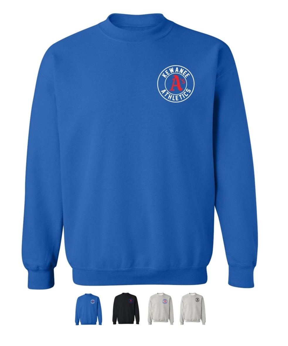 Kewanee A's - Crew Sweatshirt