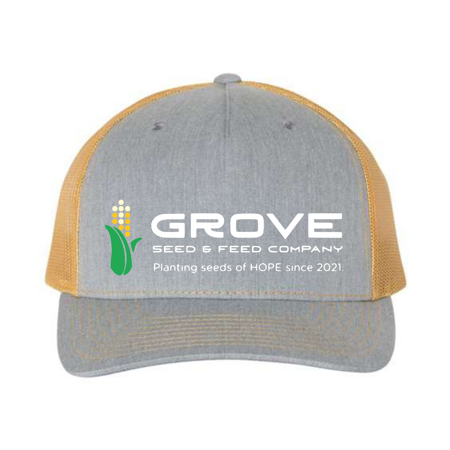 Richardson 112 Hat - Heather Grey and Amber Gold