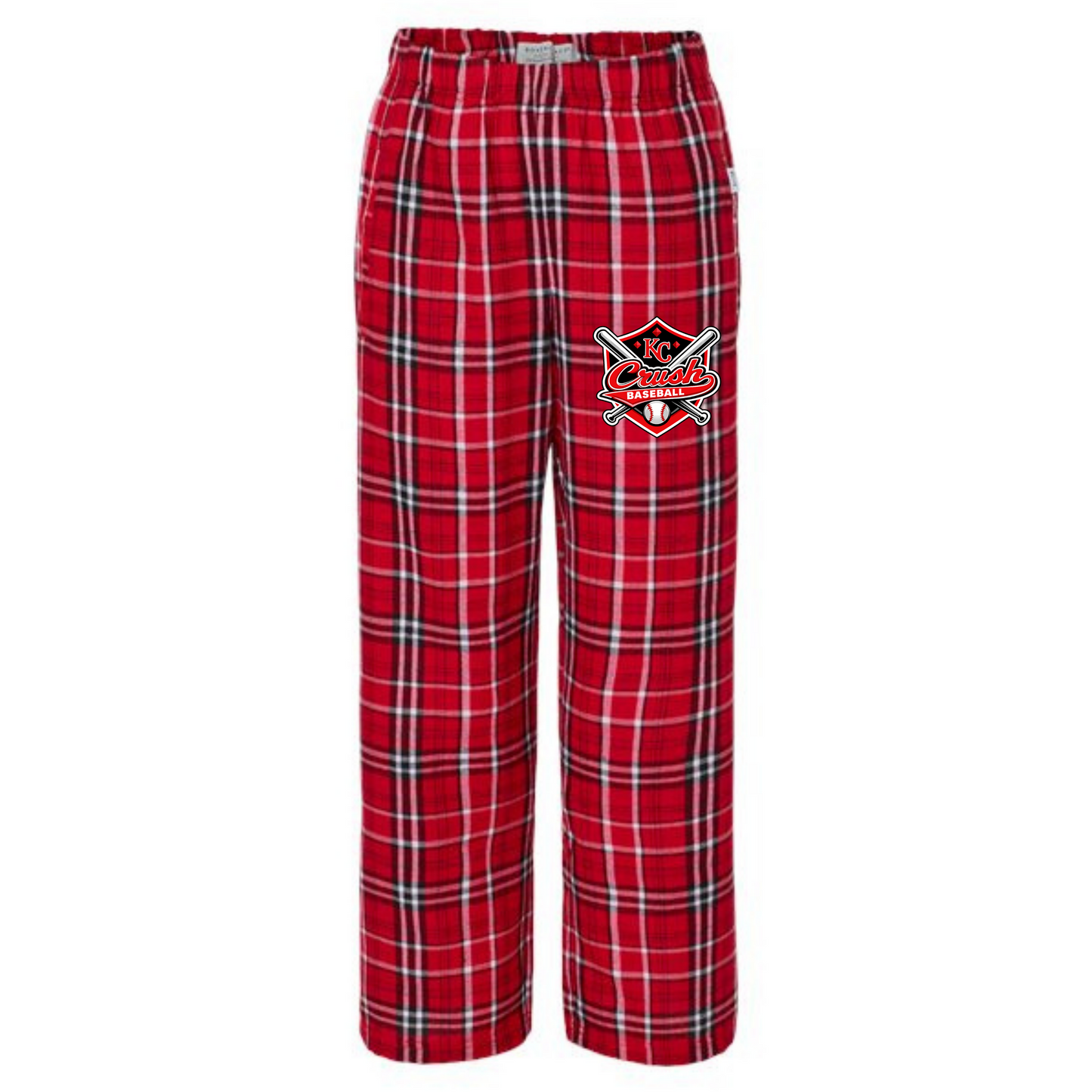 KC Crush Flannel Pants-Red and White-Youth, Women's, Men's Sizing