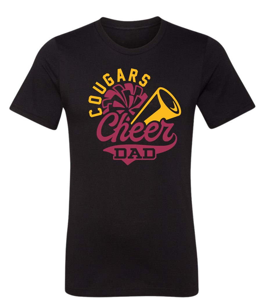 R/W - Cheer Dad on Black - Several Styles to Choose From!