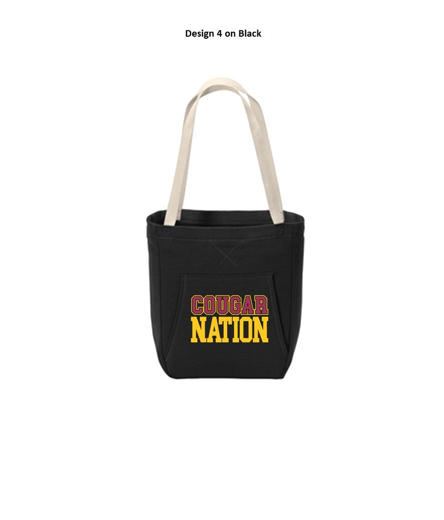Core Fleece Sweatshirt Tote - Black - Several Designs to Choose From!