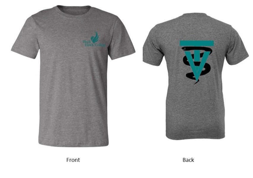 Black Hawk Pocket Logo with VT back design on Deep Heather - Several Styles to Choose From!