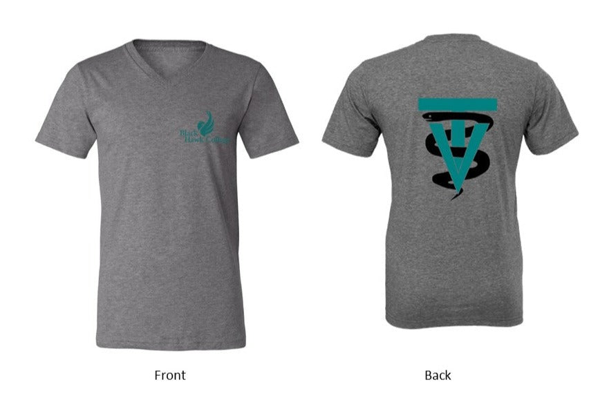 Black Hawk Pocket Logo with VT back design on Deep Heather - Several Styles to Choose From!
