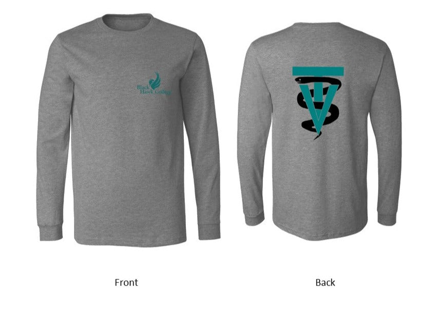Black Hawk Pocket Logo with VT back design on Deep Heather - Several Styles to Choose From!