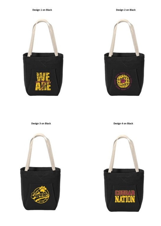 Core Fleece Sweatshirt Tote - Black - Several Designs to Choose From!