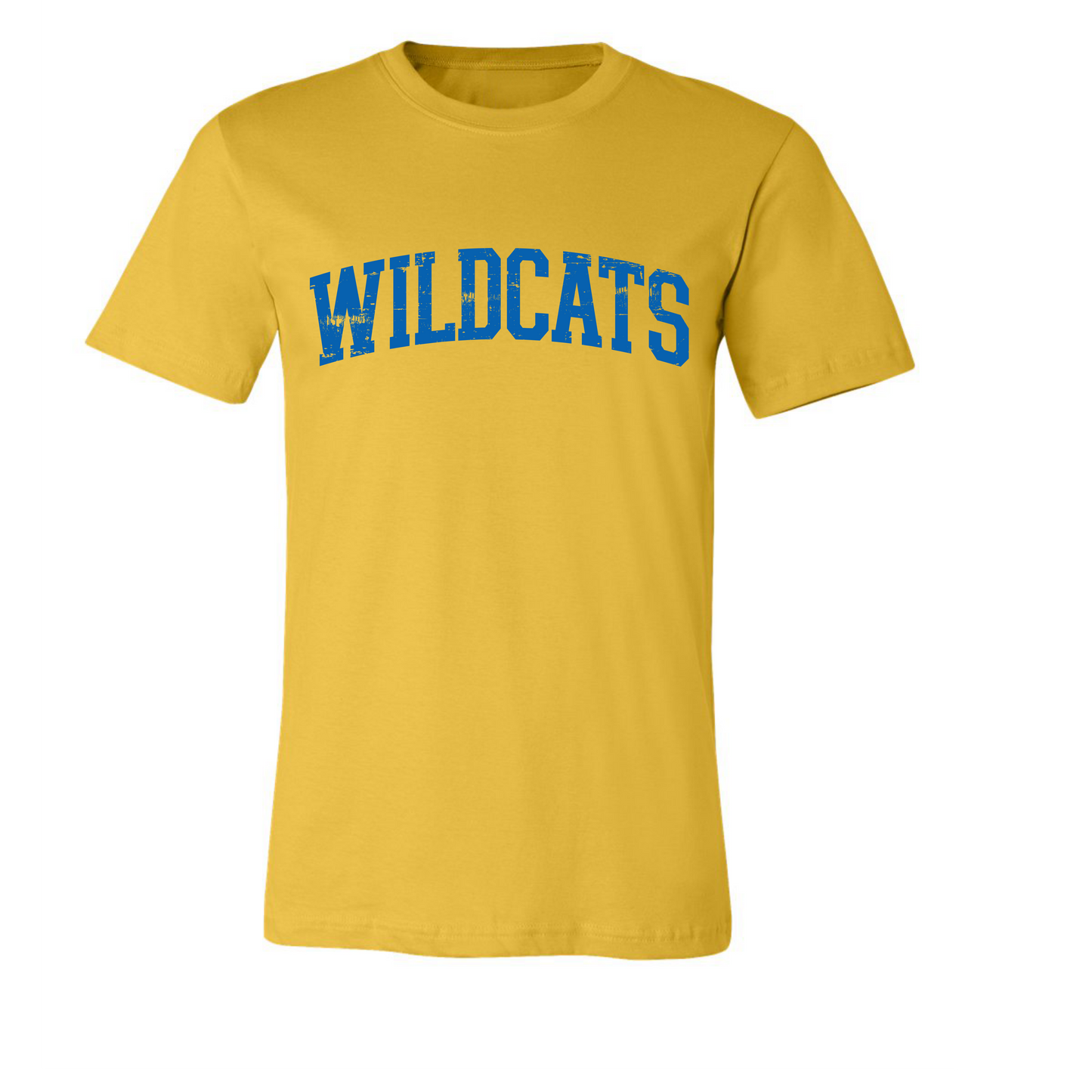 Wildcats Distressed on Yellow- Several Styles to Choose From!