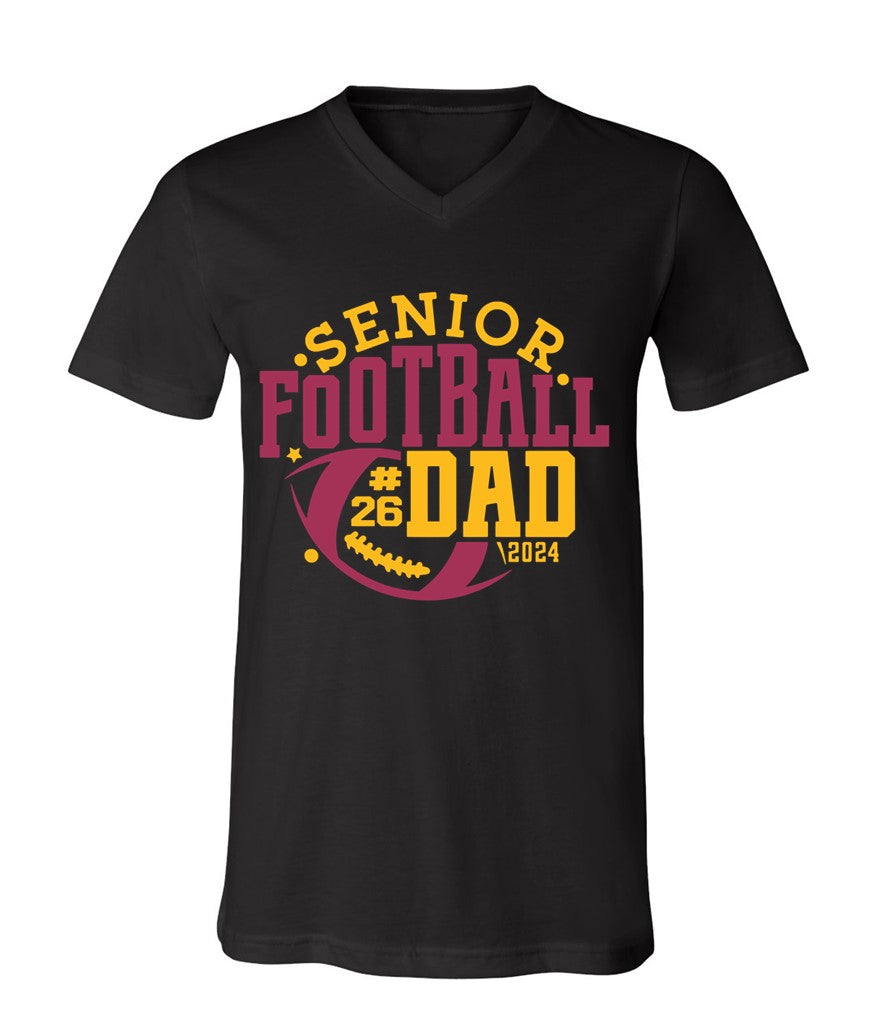 R/W - Senior Football Dad on Black- Several Styles to Choose From!
