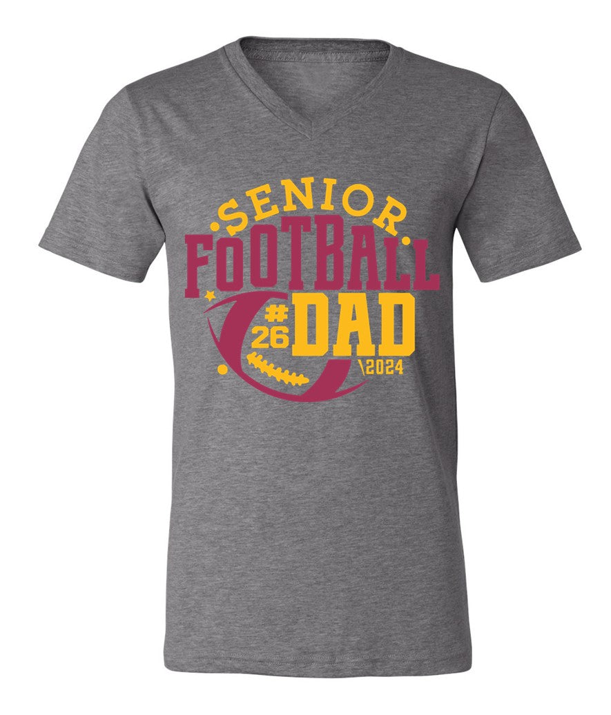 R/W - Senior Football Dad on Deep Heather - Several Styles to Choose From!