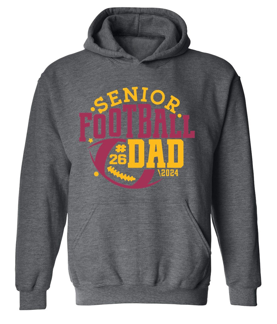 R/W - Senior Football Dad on Deep Heather - Several Styles to Choose From!