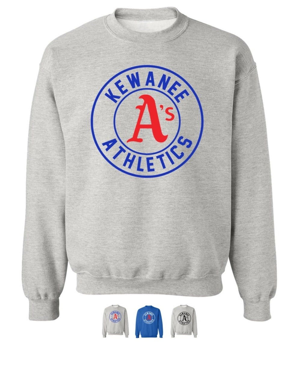 Kewanee A's - Crew Sweatshirt