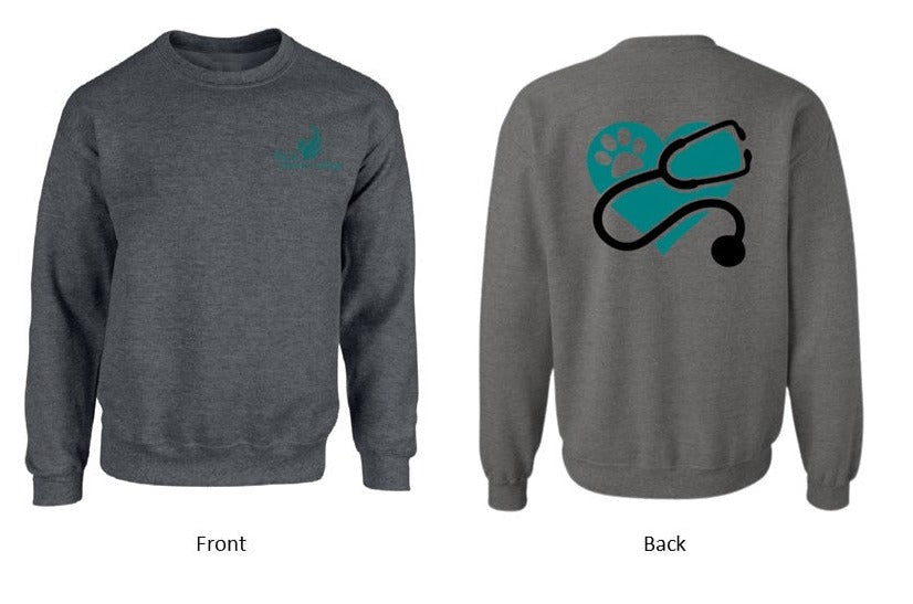 Black Hawk pocket logo with heart on back on Deep Heather - Several Styles to Choose From!