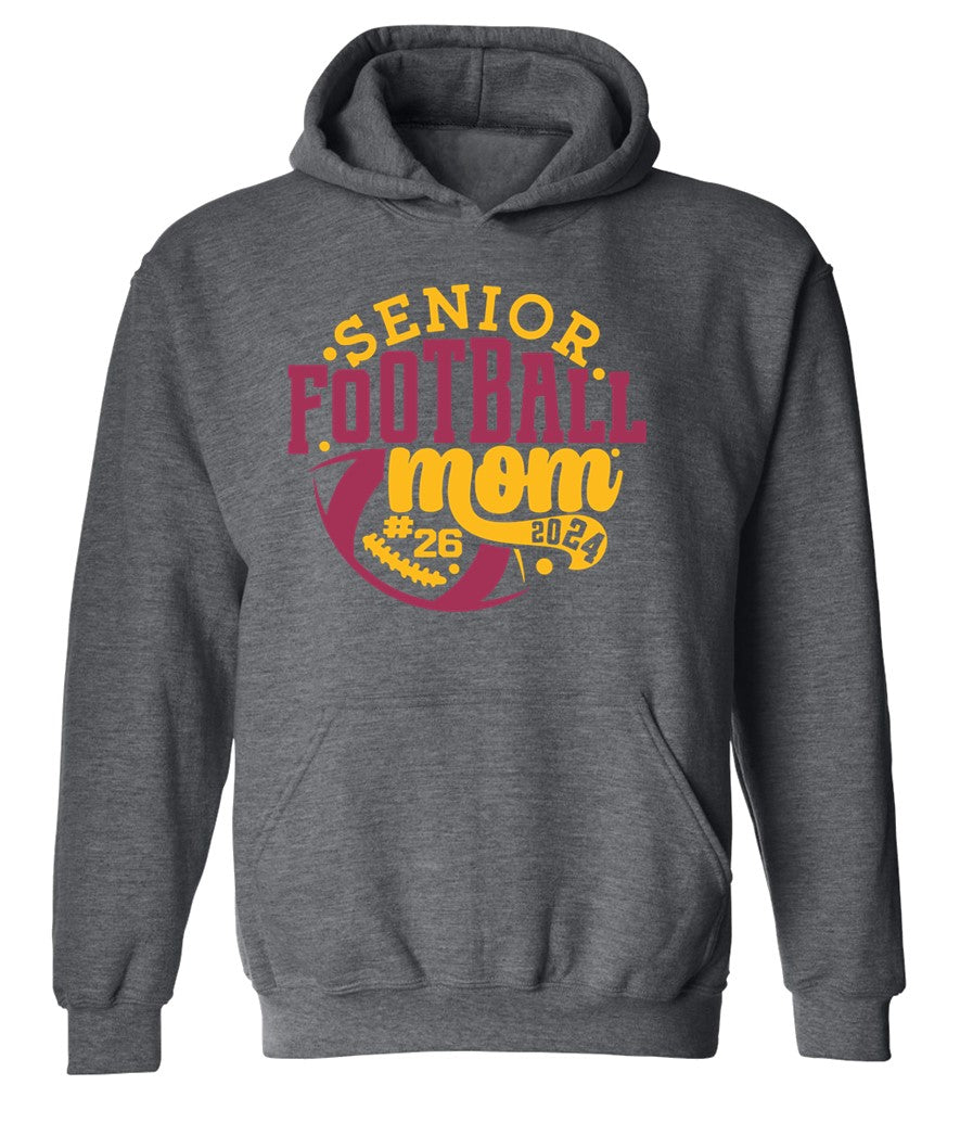 R/W - Senior Football Mom on Deep Heather - Several Styles to Choose From!
