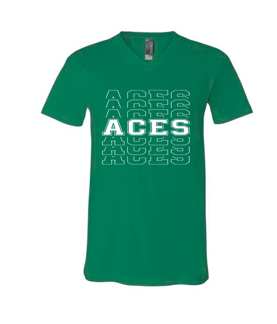 Aces Repeat in White on Green - Several Styles to Choose From!