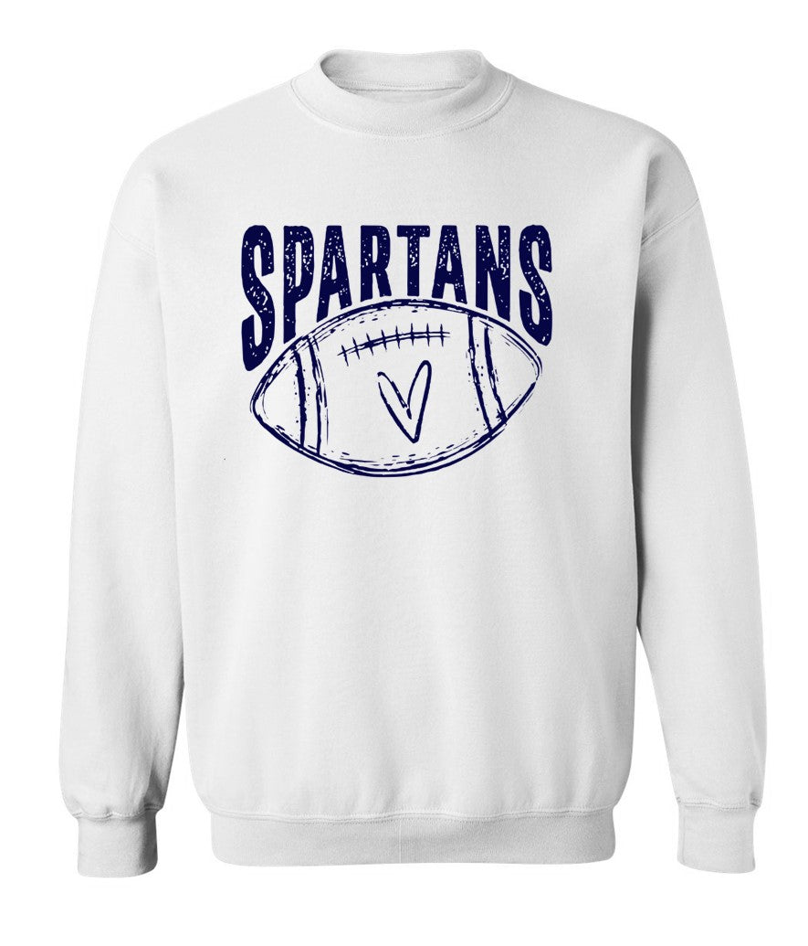 Spartans Football on White - Several Styles to Choose From!