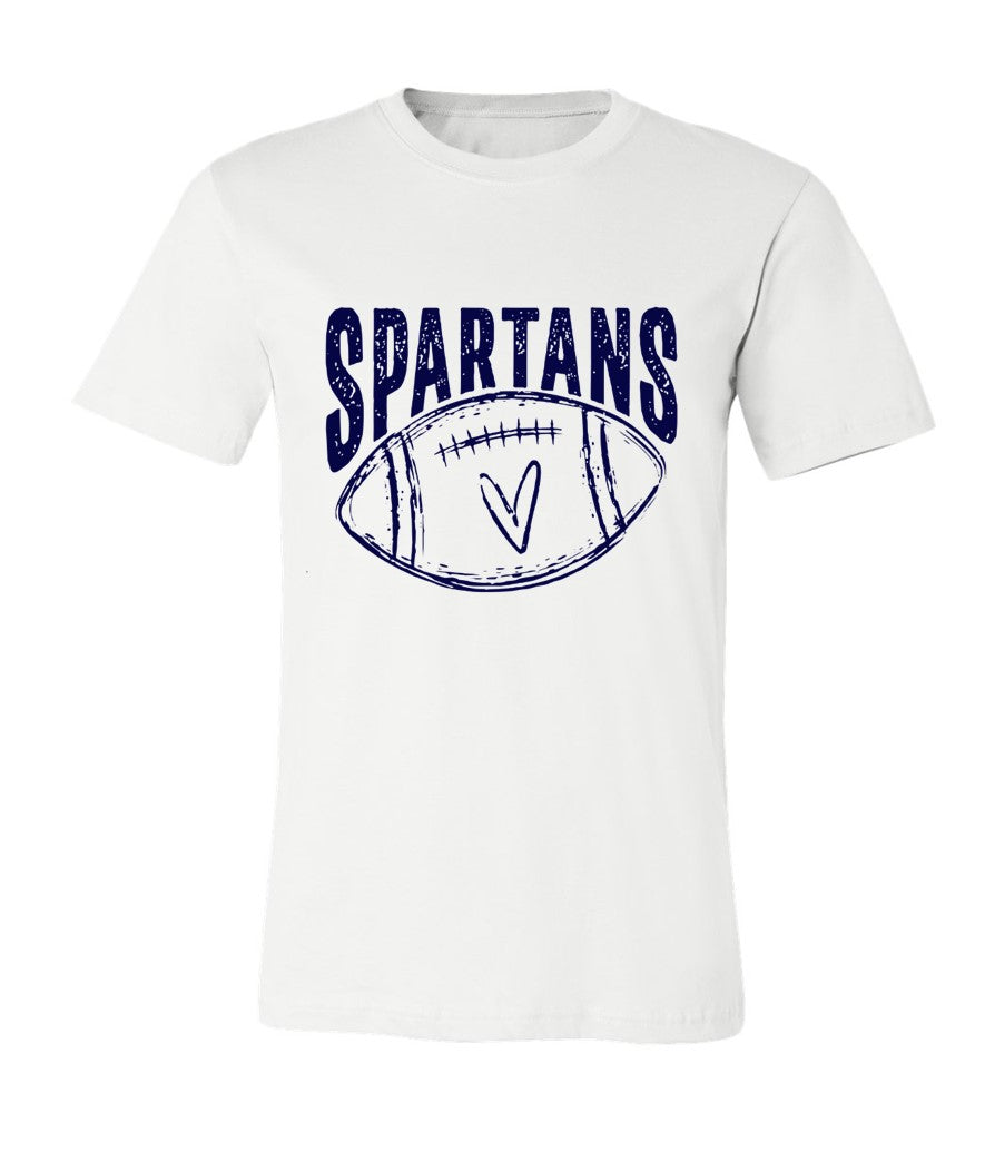 Spartans Football on White - Several Styles to Choose From!
