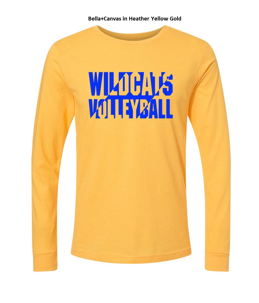 Galva Wildcats Volleyball on a variety of Yellows! - Several Styles to Choose From!