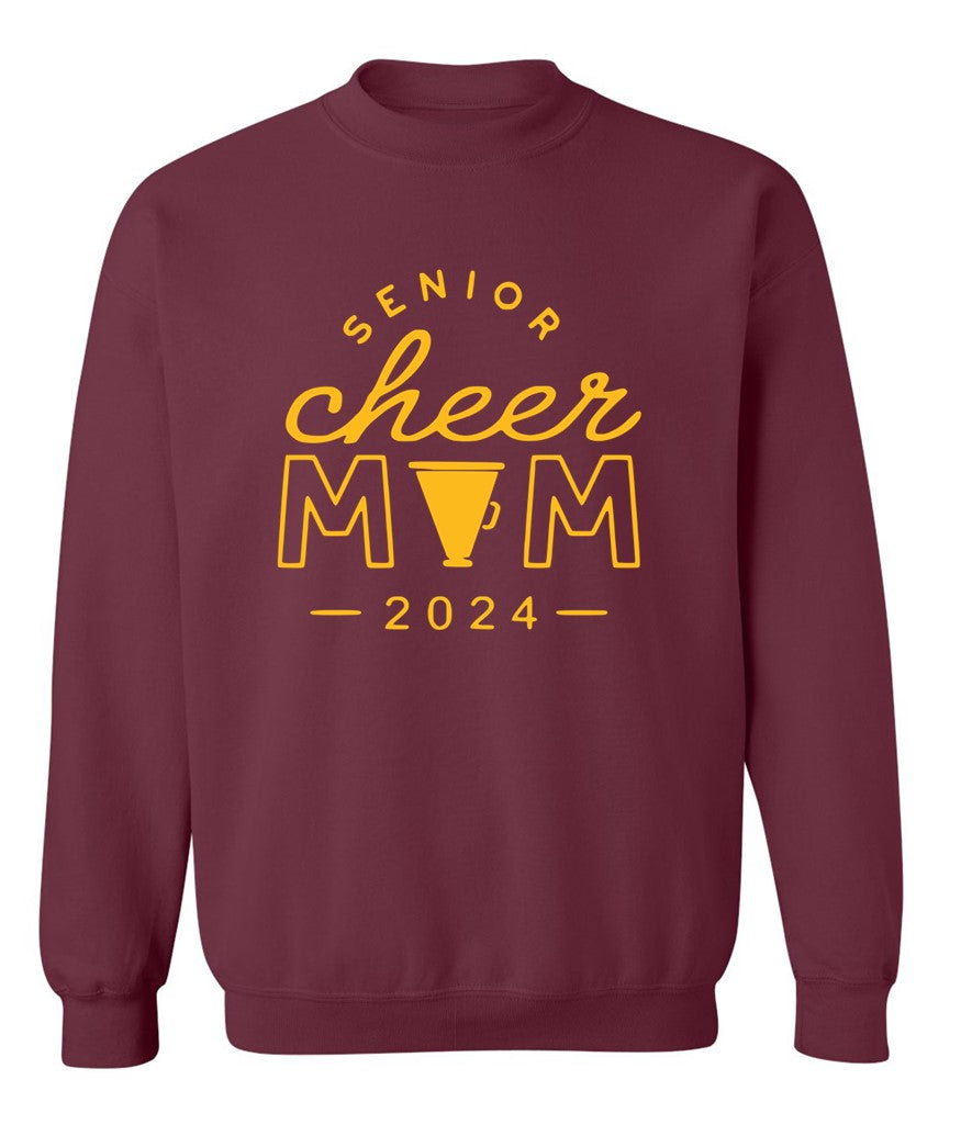 R/W - Senior Cheer Mom on Maroon- Several Styles to Choose From!