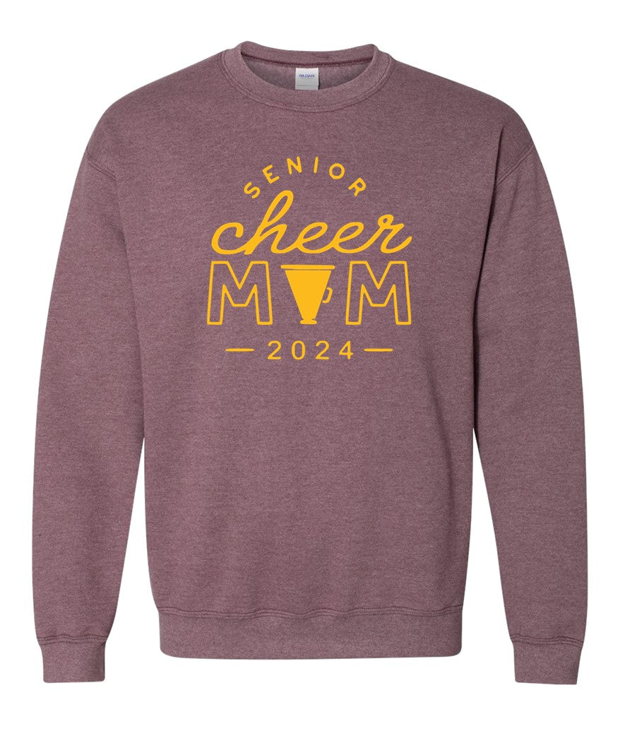 R/W - Senior Cheer Mom on Heather Maroon - Several Styles to Choose From!