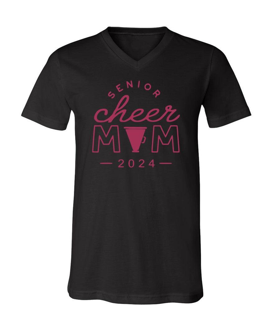 R/W - Senior Cheer Mom on Black- Several Styles to Choose From!
