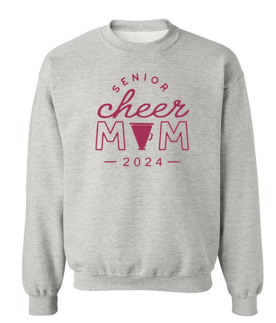 R/W - Senior Cheer Mom on Grey - Several Styles to Choose From!