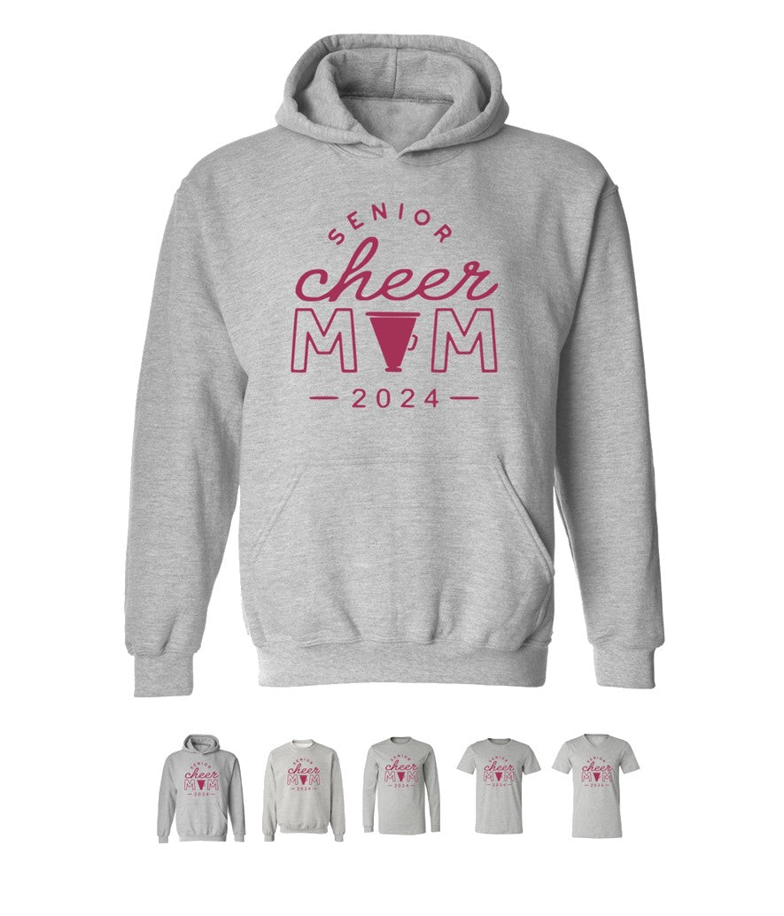R/W - Senior Cheer Mom on Grey - Several Styles to Choose From!