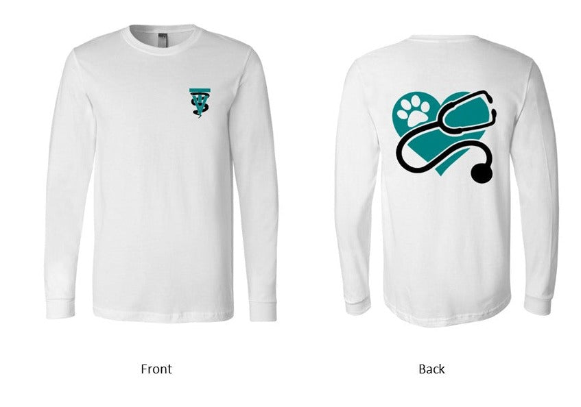 Black Hawk VT on Pocket Logo / Heart on Back on White - Several Styles to Choose From!