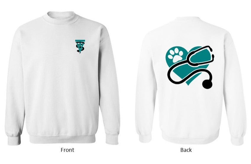 Black Hawk VT on Pocket Logo / Heart on Back on White - Several Styles to Choose From!