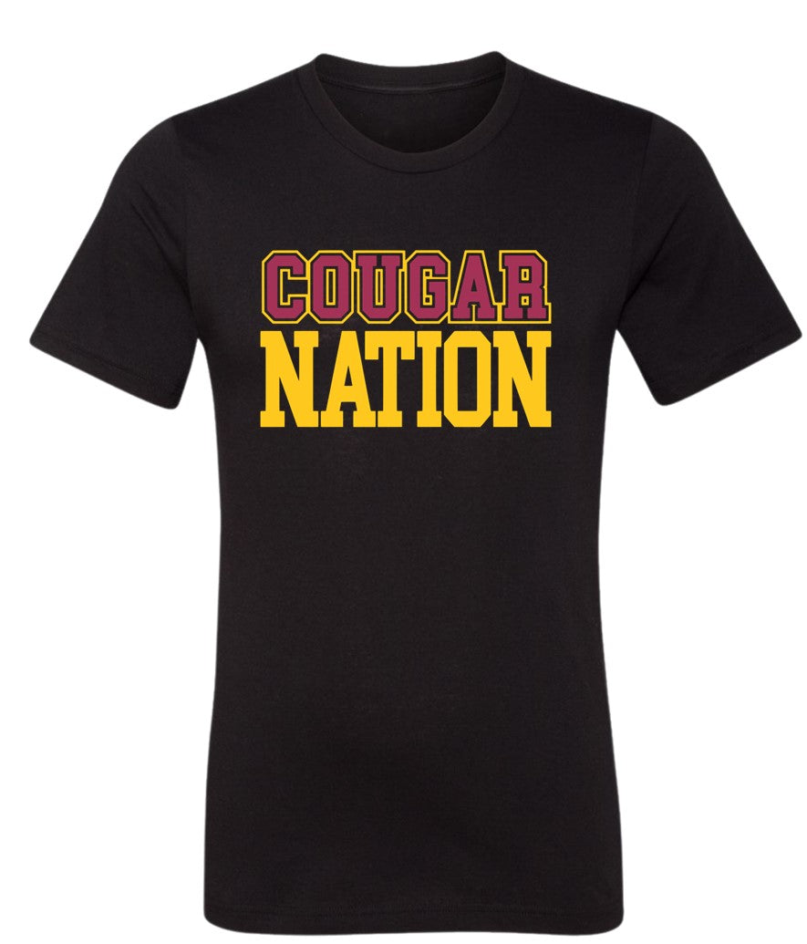 Cougar Nation on Black - Several Styles to Choose From!
