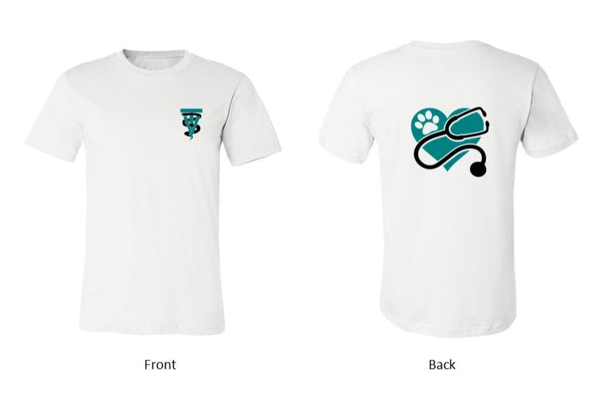 Black Hawk VT on Pocket Logo / Heart on Back on White - Several Styles to Choose From!