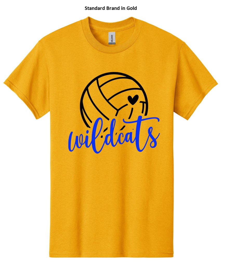 Galva Wildcats Volleyball on a variety of Yellows! - Several Styles to Choose From!
