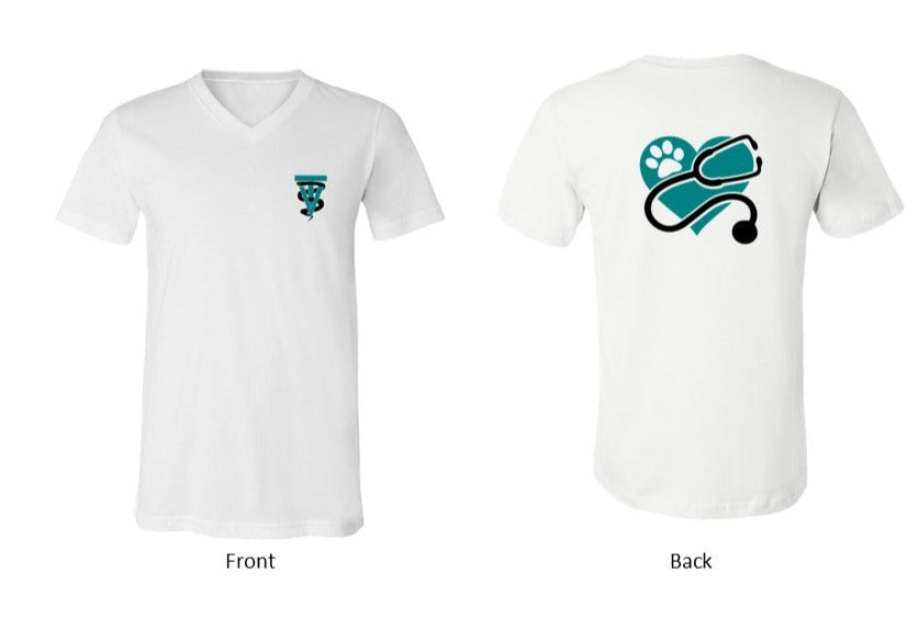 Black Hawk VT on Pocket Logo / Heart on Back on White - Several Styles to Choose From!