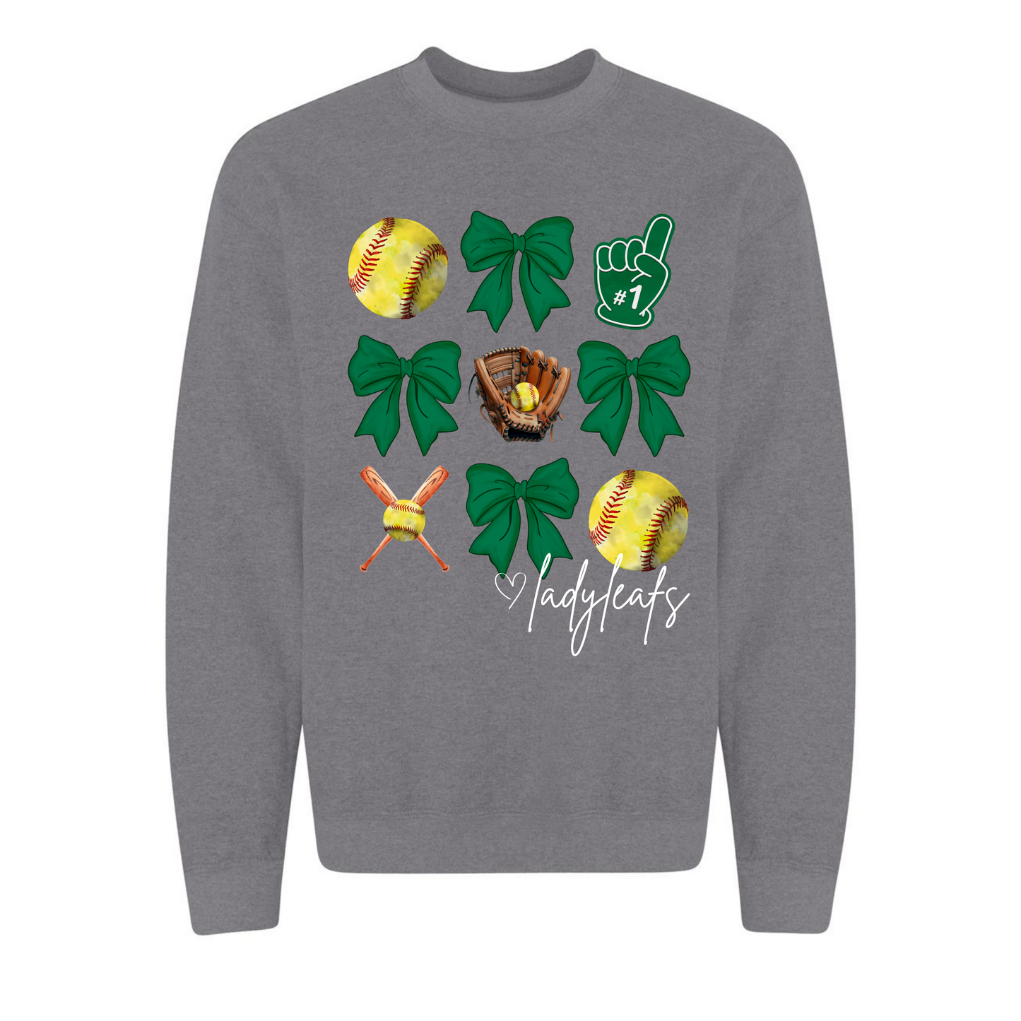 Lady Leafs Coquette on Dark Gray- Several Styles to Choose From!
